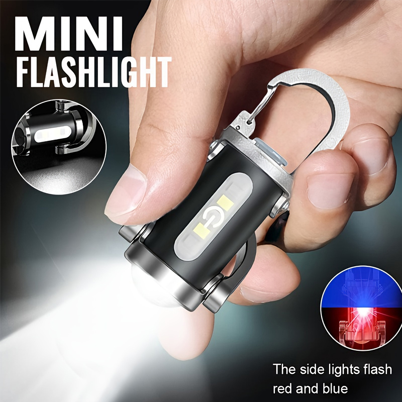 Outdoor Lighting Bollards - Mini Keychain Flashlight Rechargeable Pocket COB