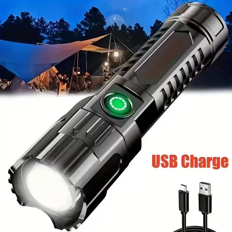 Outdoor Lighting Bollards - New High-power Led Flashlight USB Rechargeable