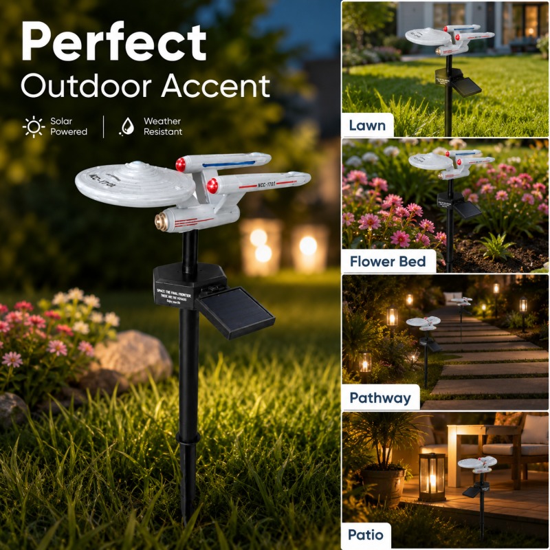 Star Trek USS Enterprise Solar - Outdoor Lighting Yard Stakes recension och pris