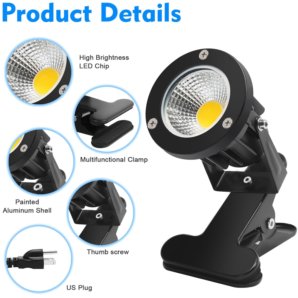 Clip On Spot Light Plug in Wat - Outdoor Lighting Uk recension och pris