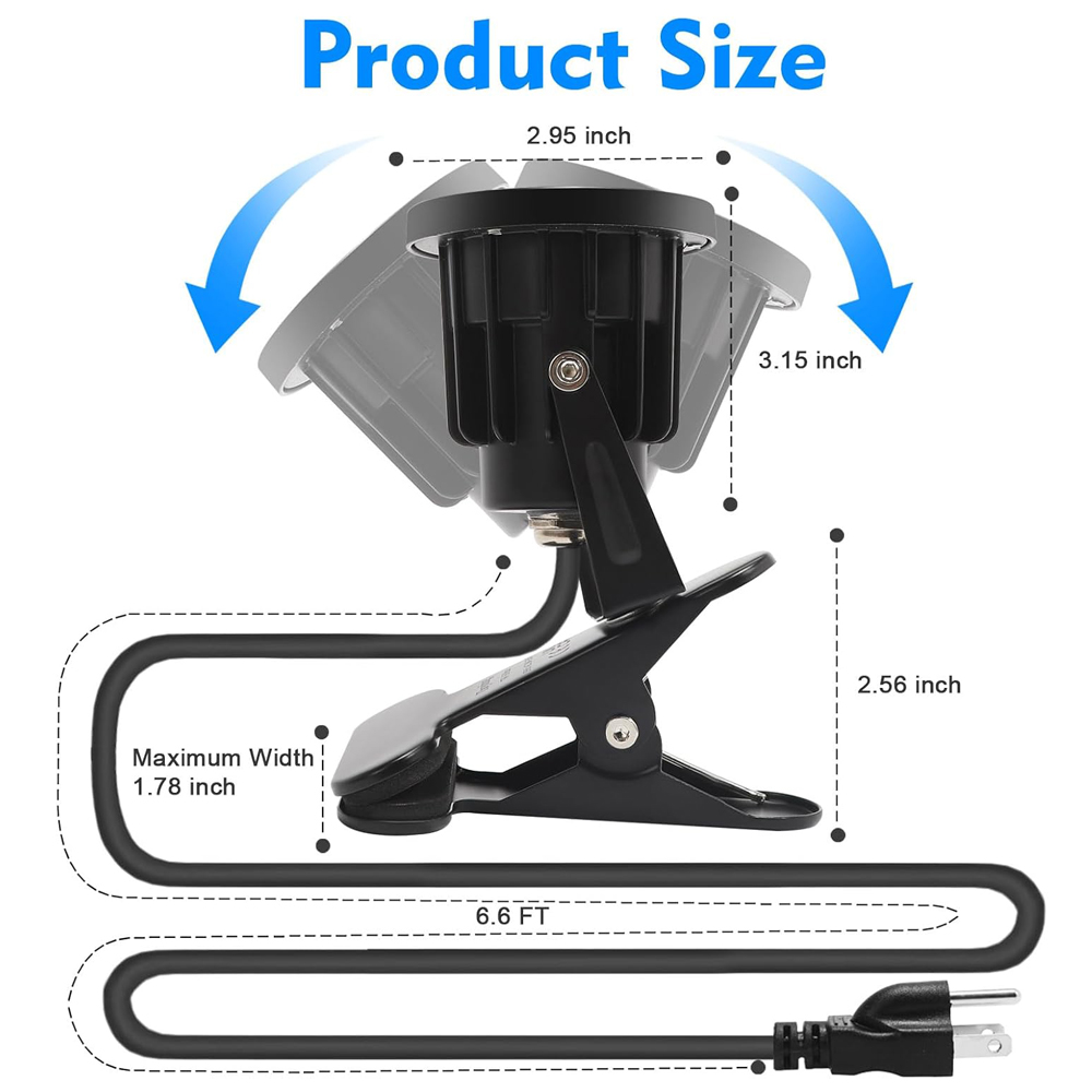 Clip On Spot Light Plug in Wat - Outdoor Lighting Uk recension och pris