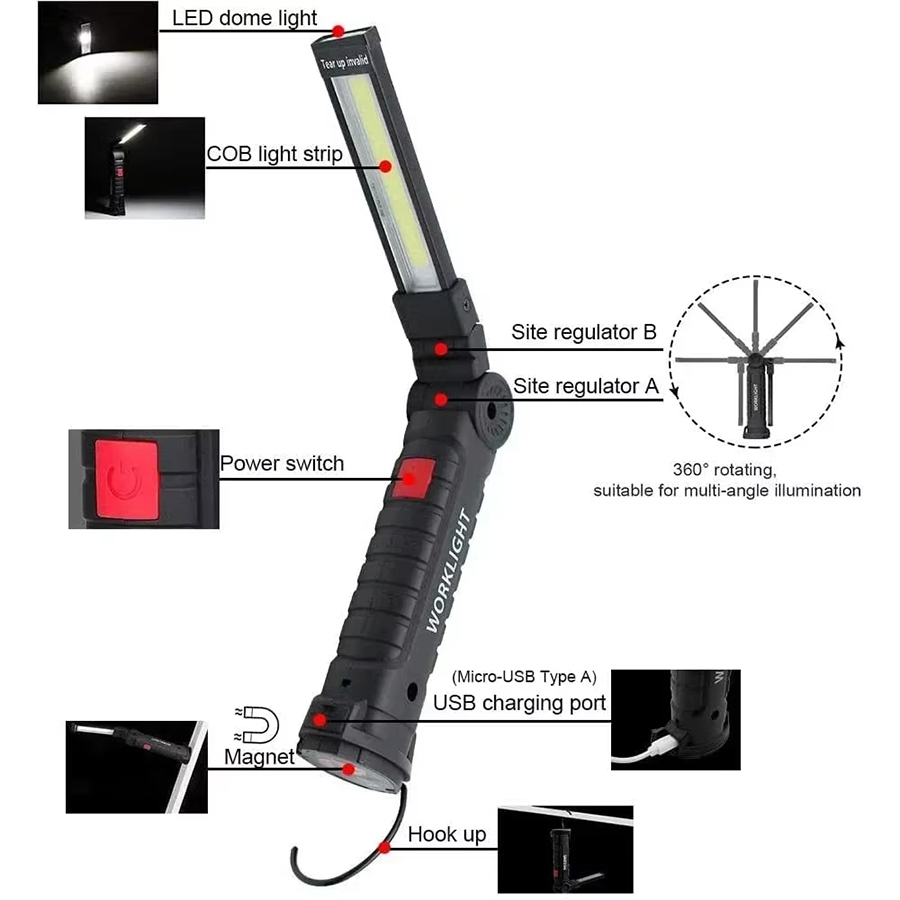 Portable LED Flashlight with M - Outdoor Lighting Lowes recension och pris