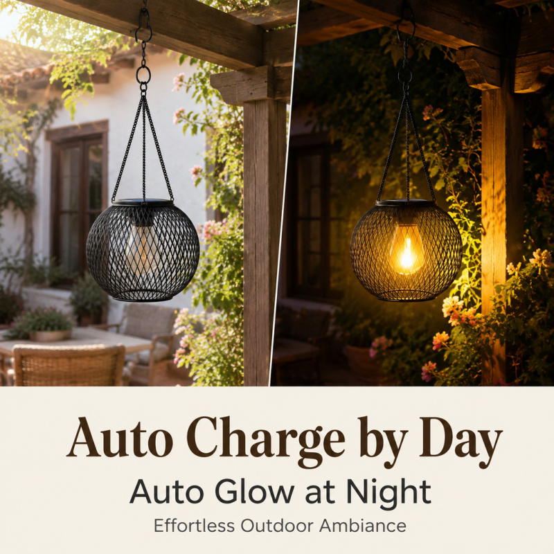 Solar Powered LED Hanging Floo - Outdoor Lighting Ground recension och pris