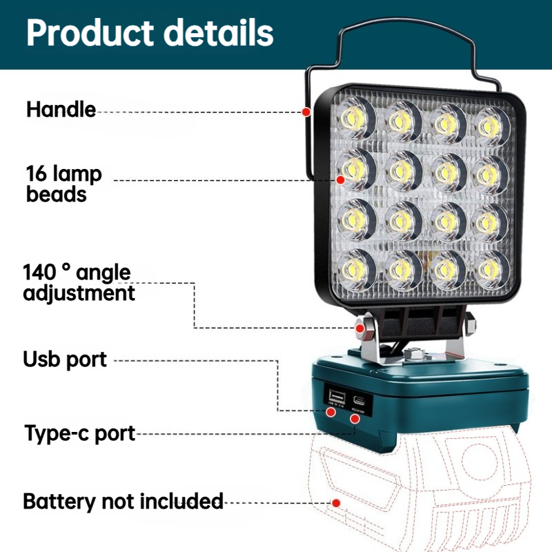LED Work Light for BOSCH 18V B - Outdoor Lighting Electrician recension och pris
