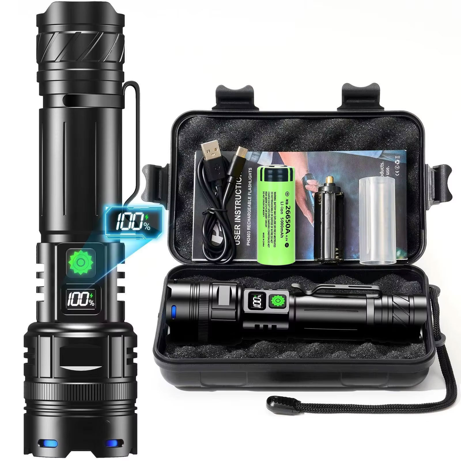 High Power LED Flashlight USB  - Outdoor Lighting Guide recension och pris