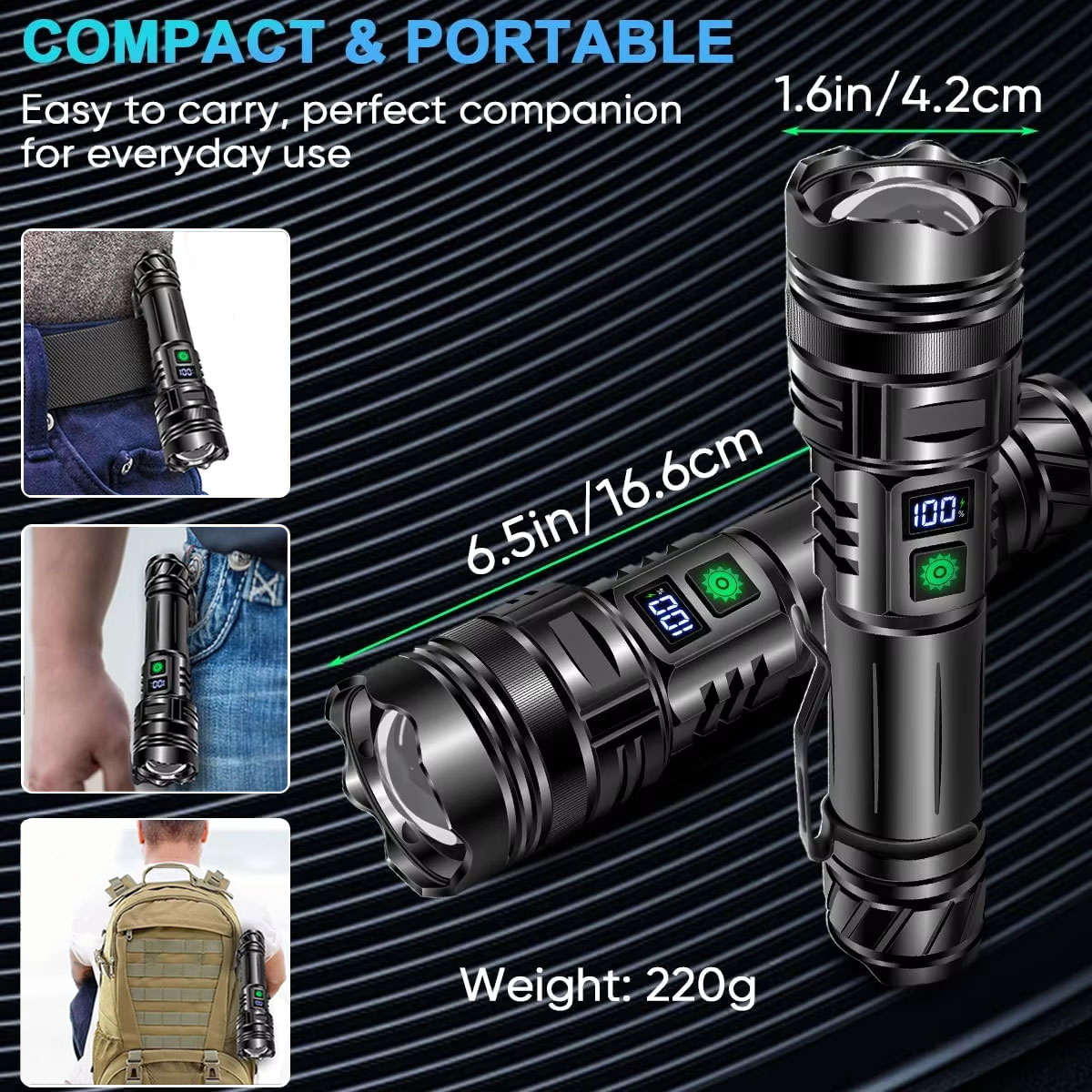 High Power LED Flashlight USB  - Outdoor Lighting Guide recension och pris