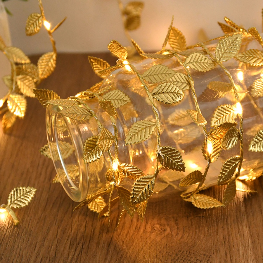 Golden Leaf Rattan Copper Wire - Outdoor Lighting No Wiring recension och pris