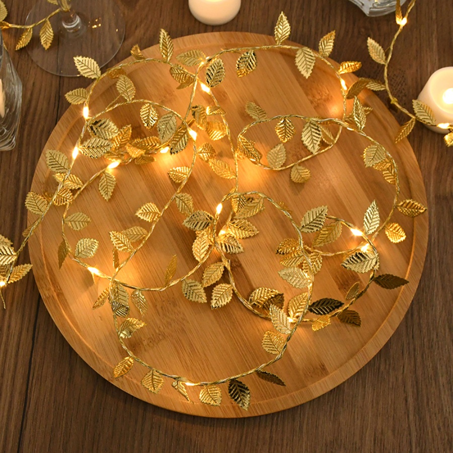 Golden Leaf Rattan Copper Wire - Outdoor Lighting No Wiring recension och pris