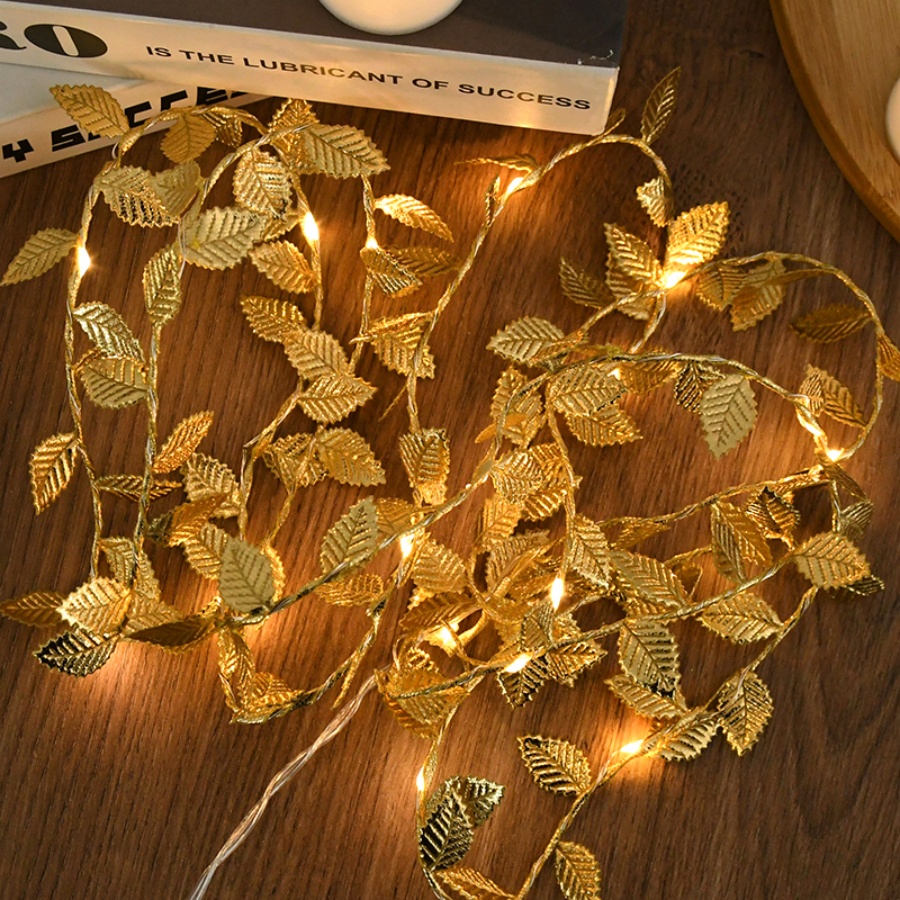 Golden Leaf Rattan Copper Wire - Outdoor Lighting No Wiring recension och pris