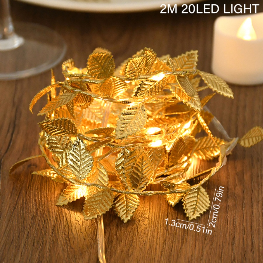 Golden Leaf Rattan Copper Wire - Outdoor Lighting No Wiring recension och pris