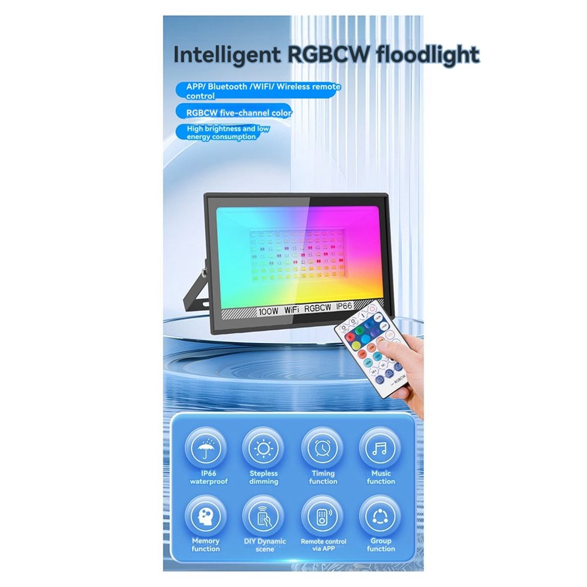 Nices 100W RGBCW LED Flood Lig - Outdoor Lighting Uk recension och pris