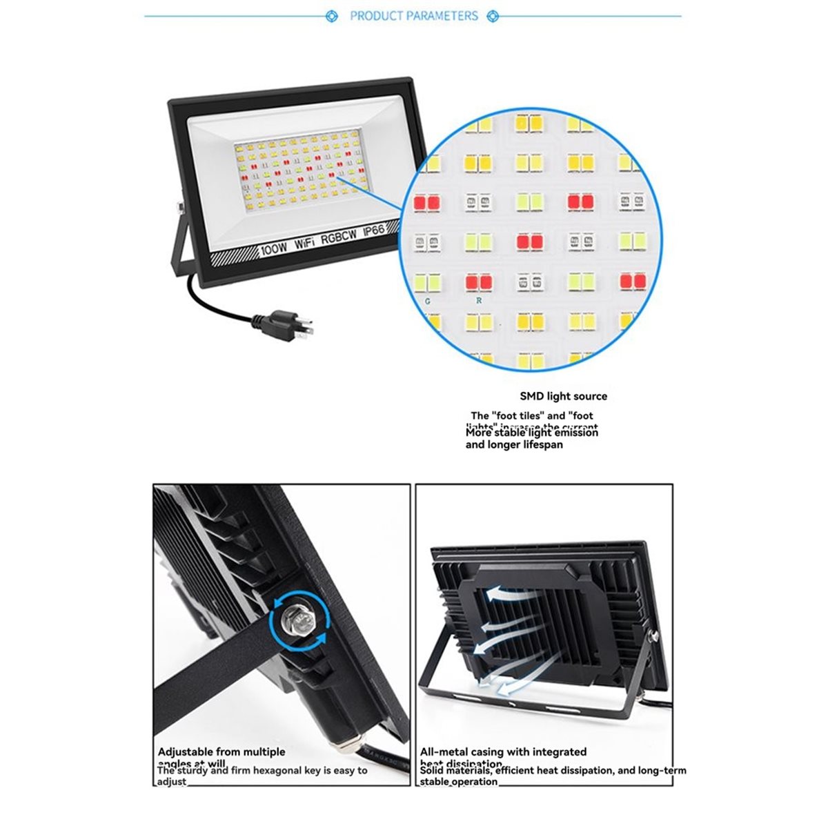 Nices 100W RGBCW LED Flood Lig - Outdoor Lighting Uk recension och pris