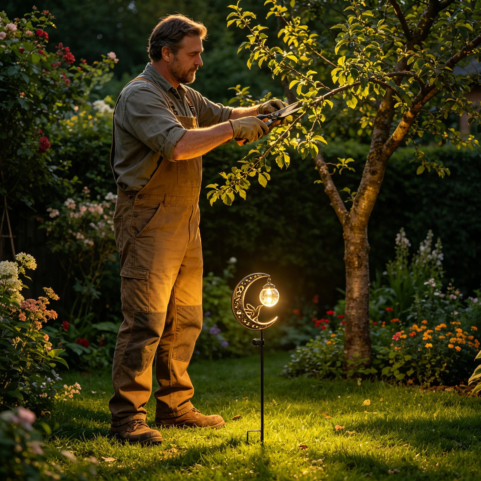 Solar Garden Stake Lights Moon - Outdoor Lighting Yard Stakes recension och pris