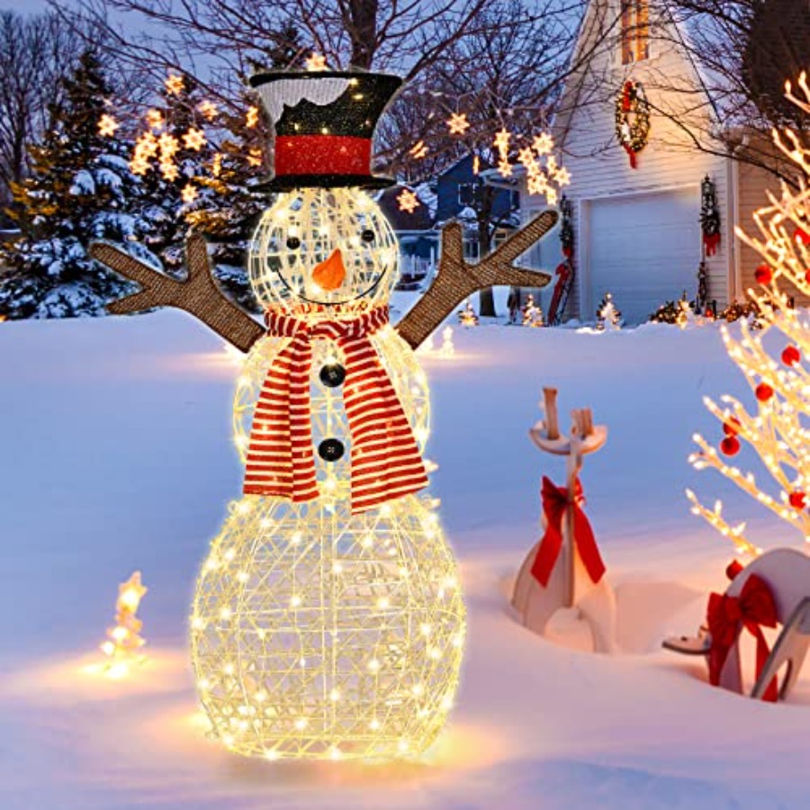 Christmas Outdoor Lighted Snow - Outdoor Lighting Yard Stakes recension och pris
