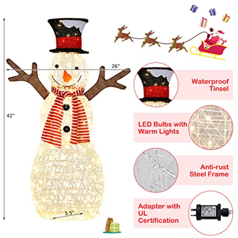 Christmas Outdoor Lighted Snow - Outdoor Lighting Yard Stakes recension och pris