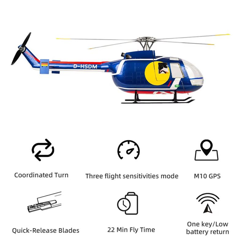 Flying wing BO-105 remote-cont - Outdoor Lighting Uk recension och pris