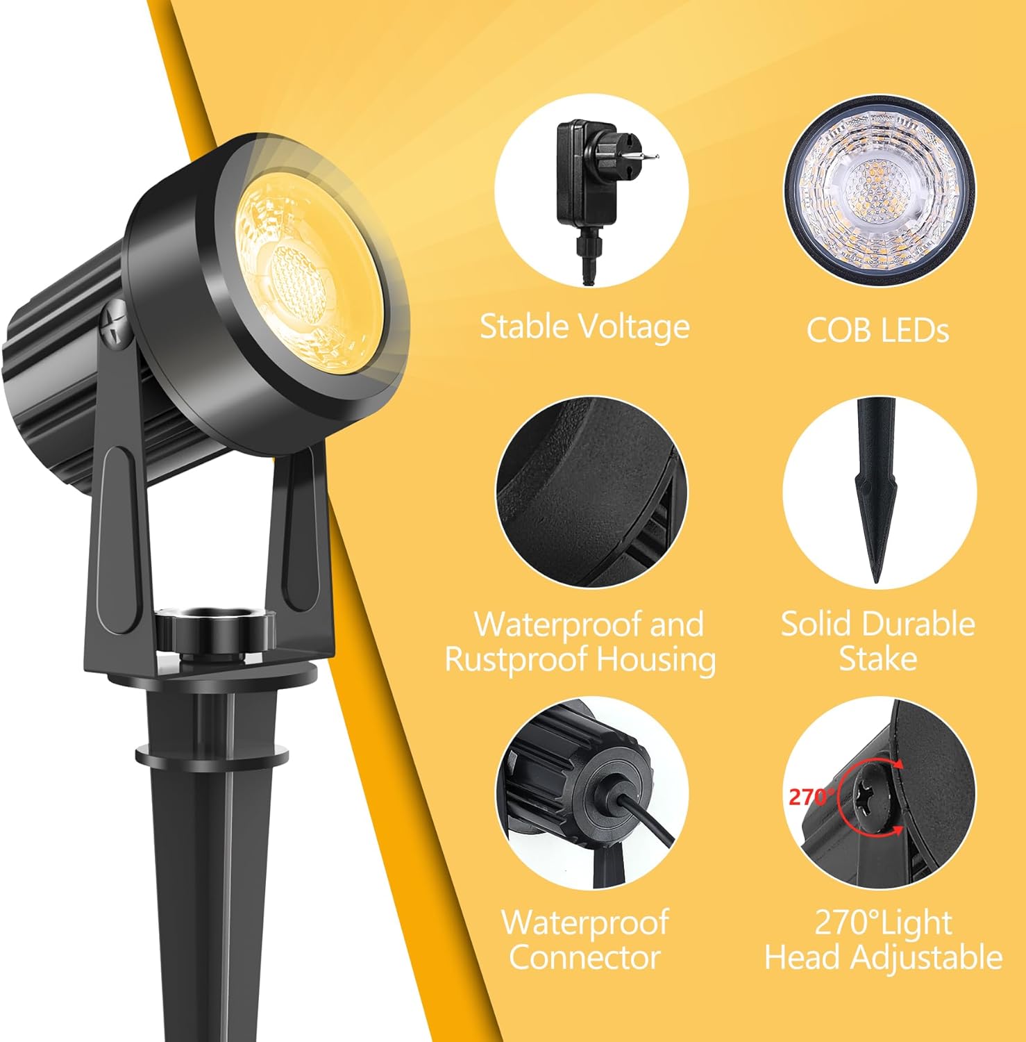 4/6/8LEDS 3000K Outdoor Spotli - Outdoor Lighting Uk recension och pris