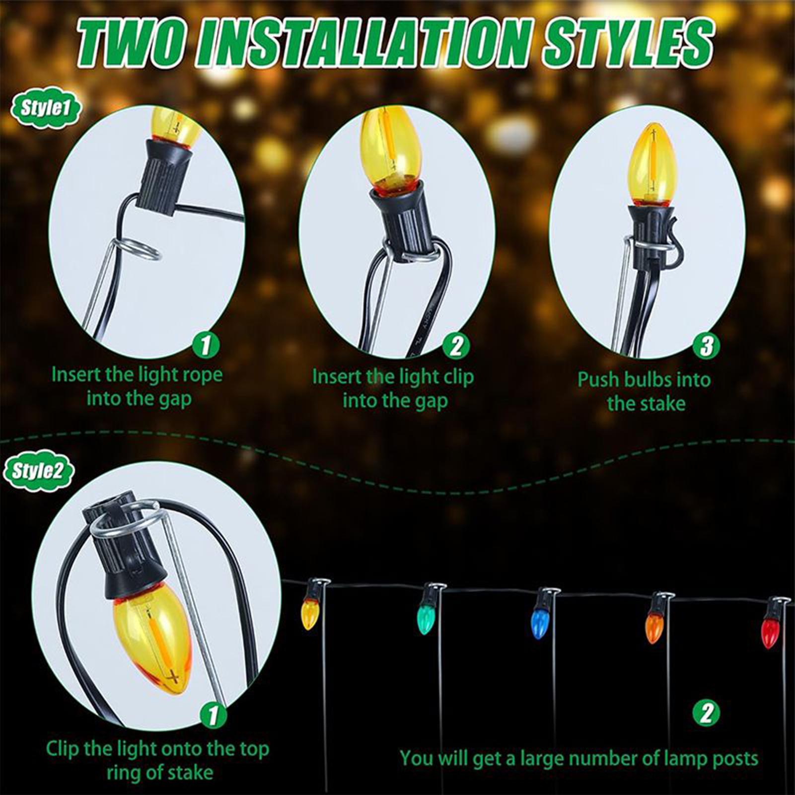 Christmas Light Stakes 12-Inch - Outdoor Lighting Ground recension och pris