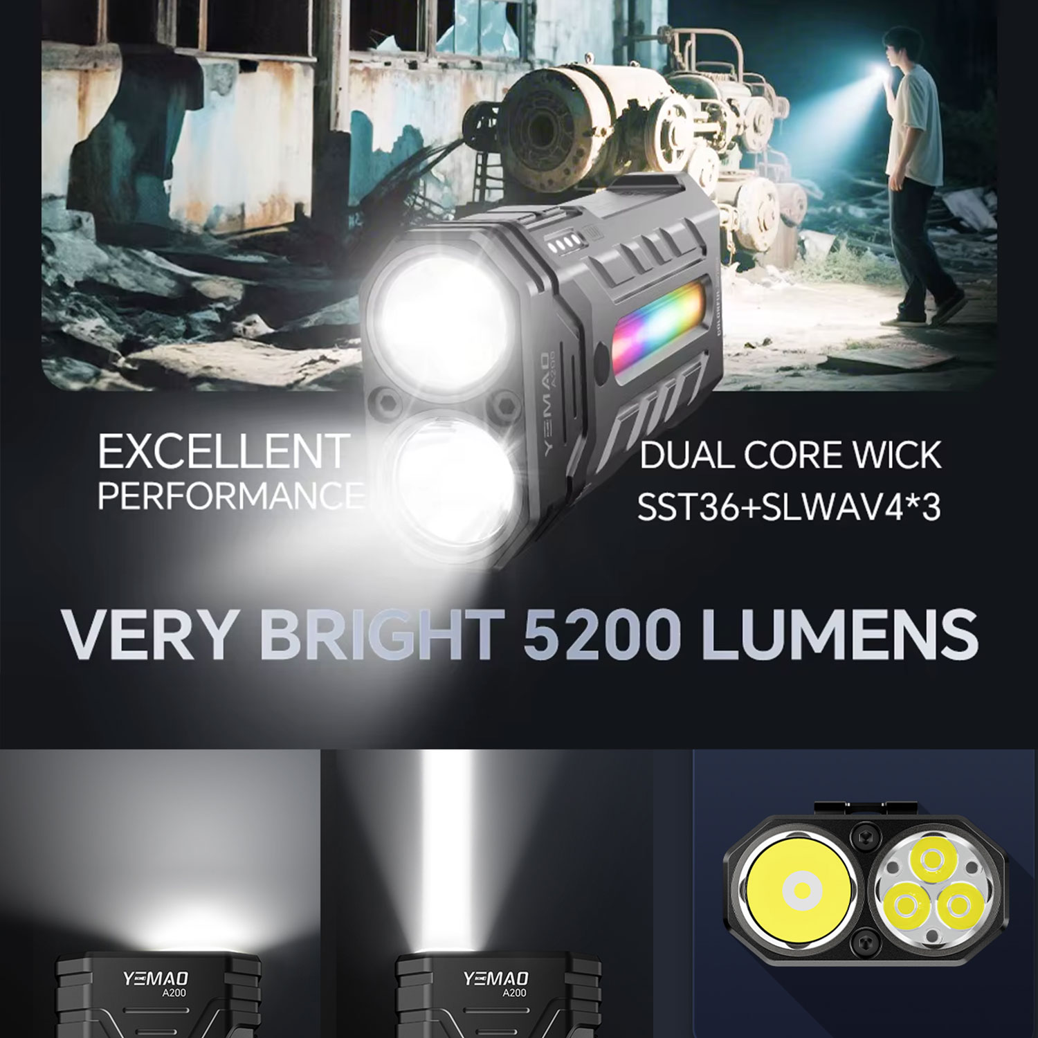 5200LM Innovative Multifunctio - Outdoor Lighting Guide recension och pris